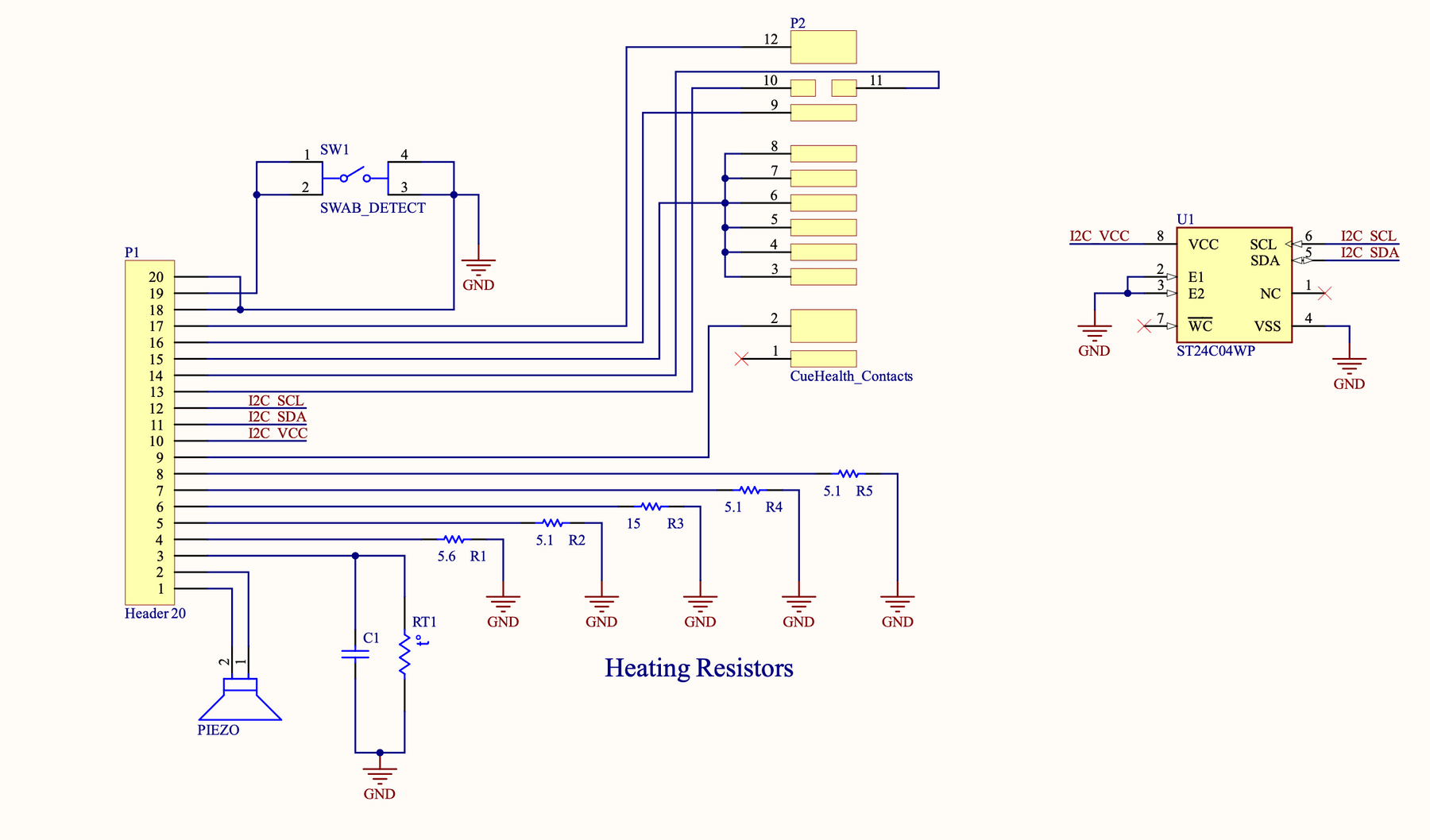 Electrical schematic of the cartridge